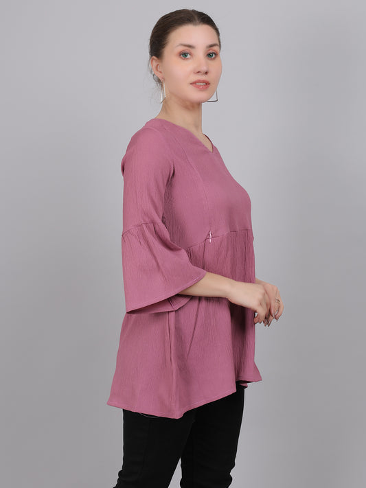 Mauve-Feeding-Top-2-way-Zipper