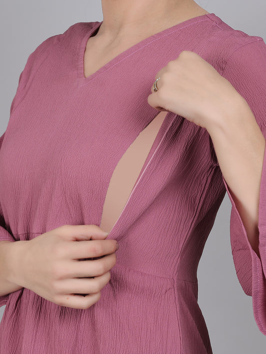 Mauve-Feeding-Top-2-way-Zipper