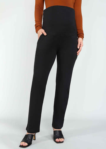 Black Supima Cotton Maternity Pants