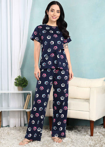 Navy Feeding Night Suit