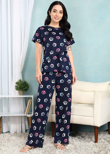 Navy Feeding Night Suit