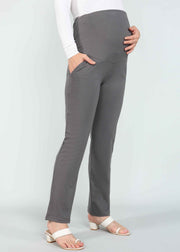 Grey Supima Cotton Maternity Pants