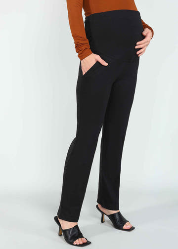 Black Supima Cotton Maternity Pants