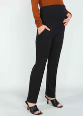 Black Supima Cotton Maternity Pants