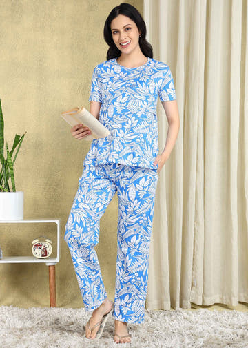 Leafy Affair Maternity and Feeding Night Suit