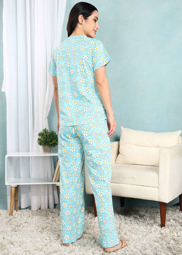 Pastel Floral Feeding Night Suit