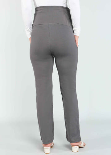 Grey Supima Cotton Maternity Pants