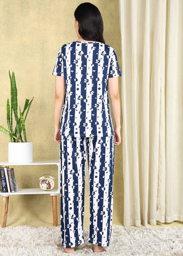 Striped Maternity and Feeding Night Suit