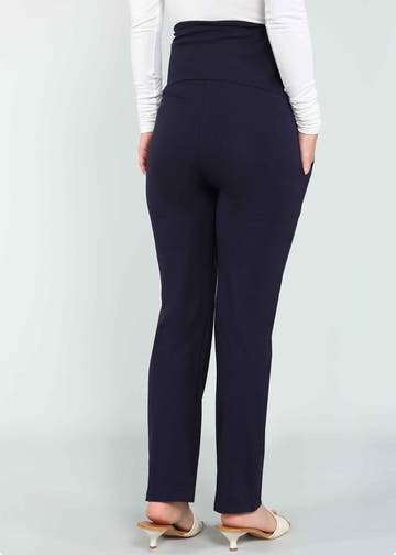 Navy Blue Supima Cotton Maternity Pants