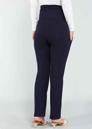 Navy Blue Supima Cotton Maternity Pants