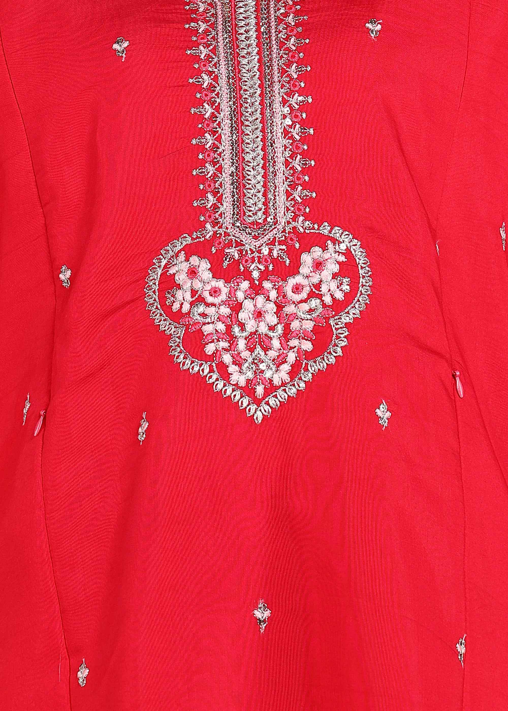 Pink Festive Straight Feeding Kurta Set with Dupatta