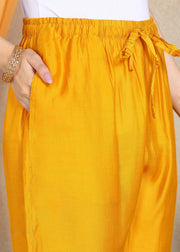 Yellow Festive Straight Feeding Kurta Set with Dupatta