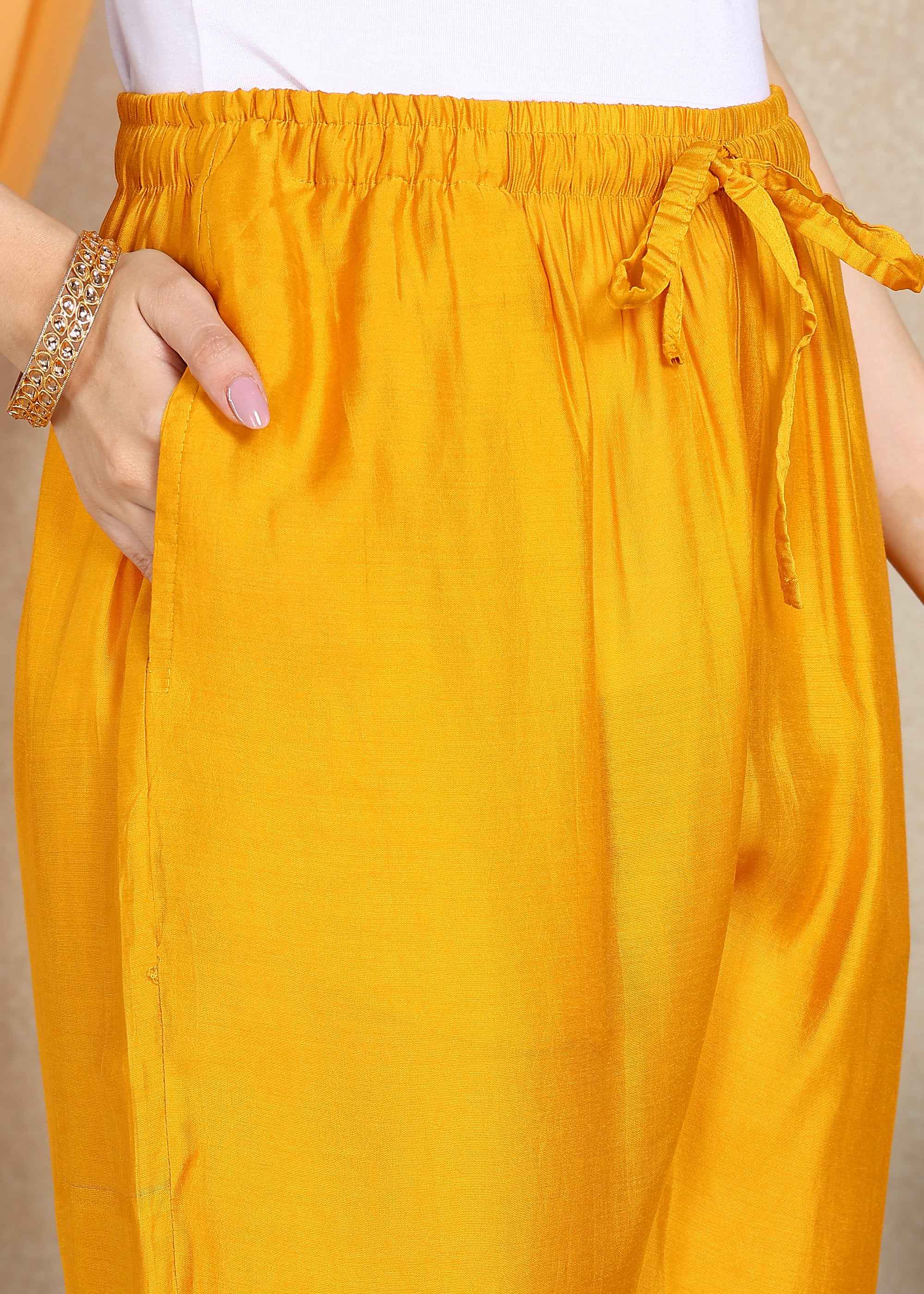 Yellow Festive Straight Feeding Kurta Set with Dupatta