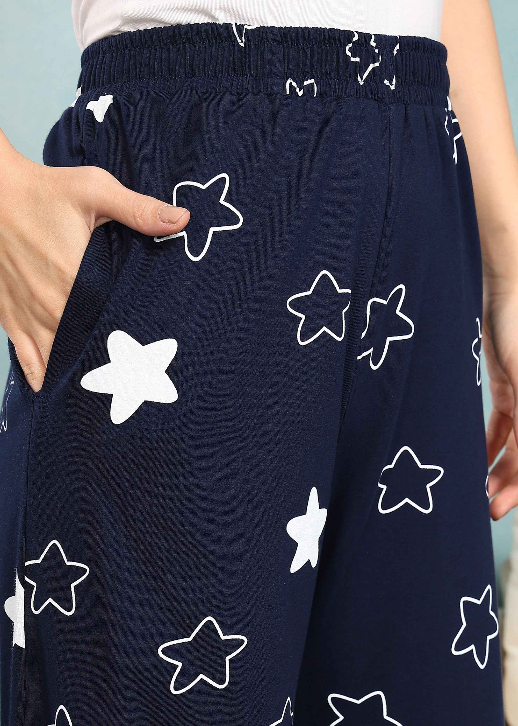 Navy Star Feeding Night Suit