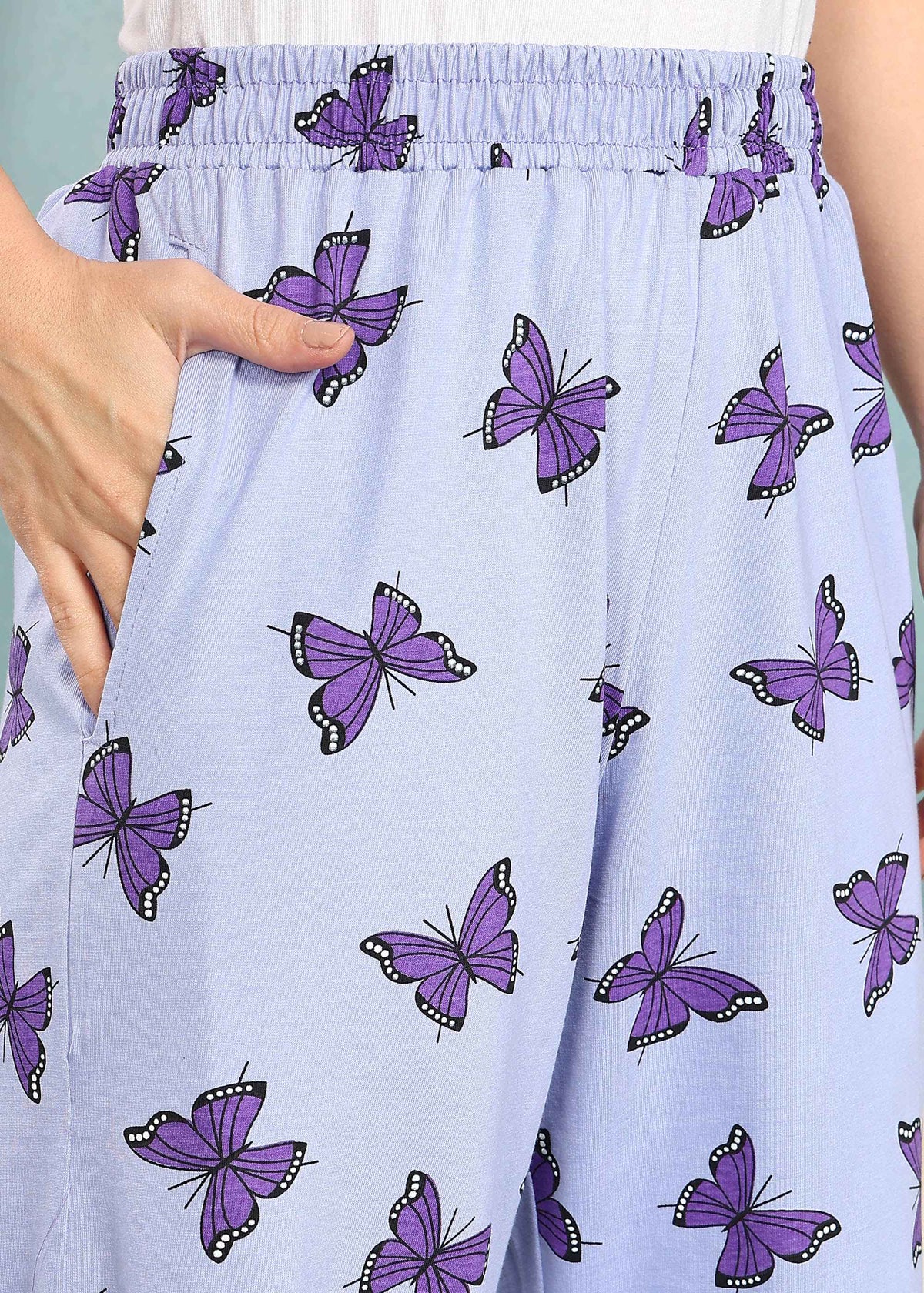Purple Butterfly Feeding Night Suit