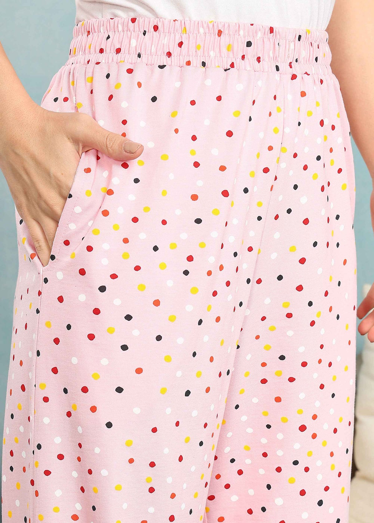 Peach Polka Feeding Night Suit