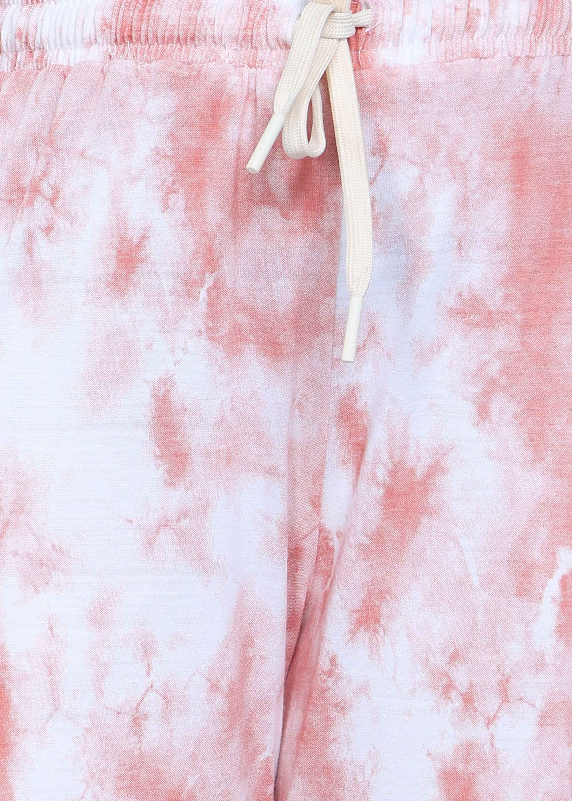 Soft Rose Tie-Dye Maternity and Feeding Night Suit