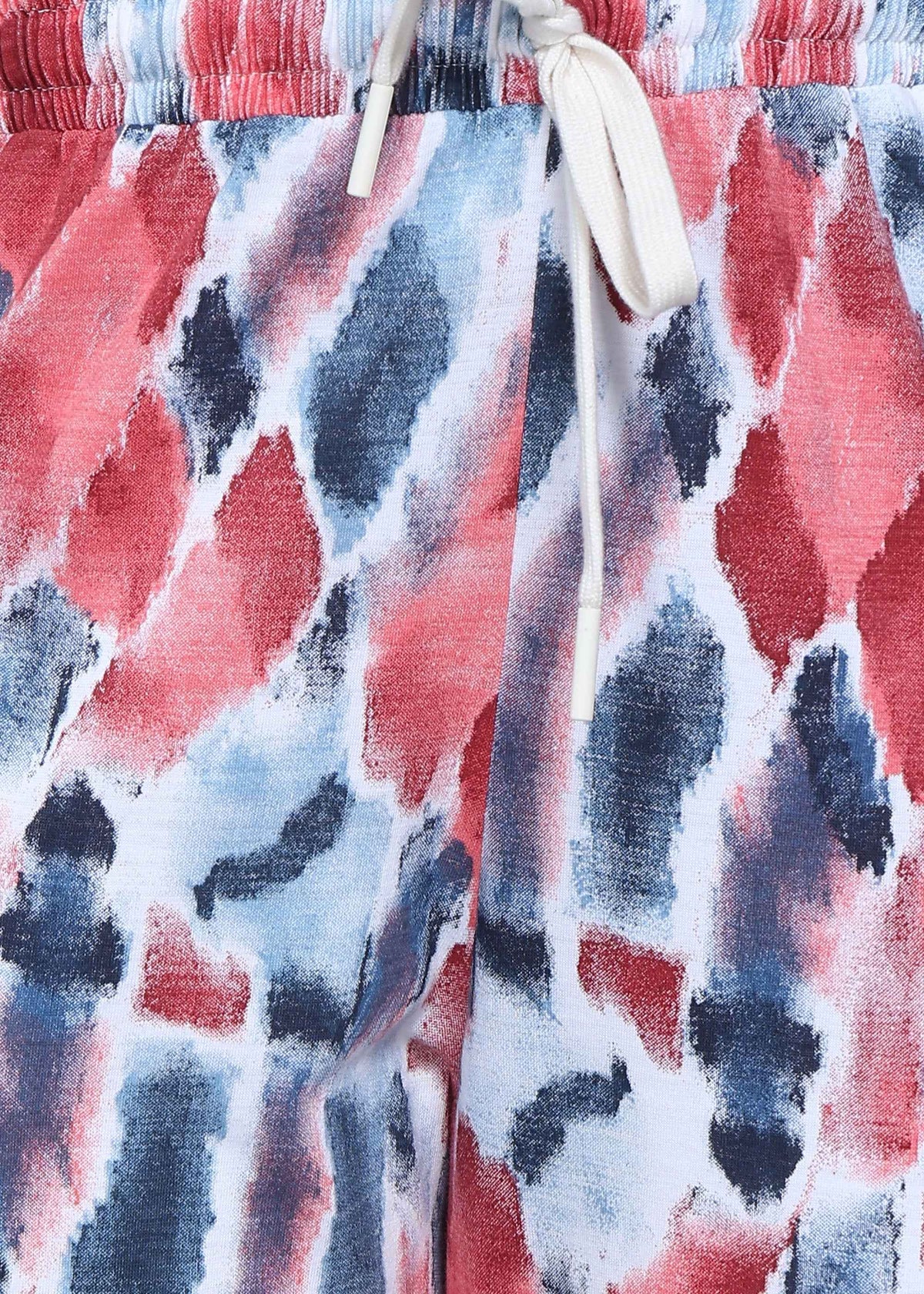 Red Tie-Dye Maternity and Feeding Night Suit