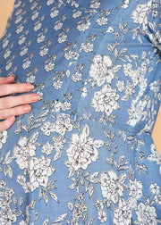 Blue Maternity and Feeding Kurta Set with Dupatta