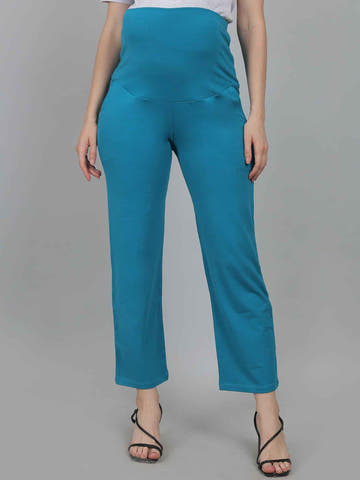 Blue Supima Cotton Maternity Pants