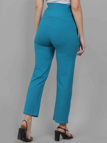 Blue Supima Cotton Maternity Pants