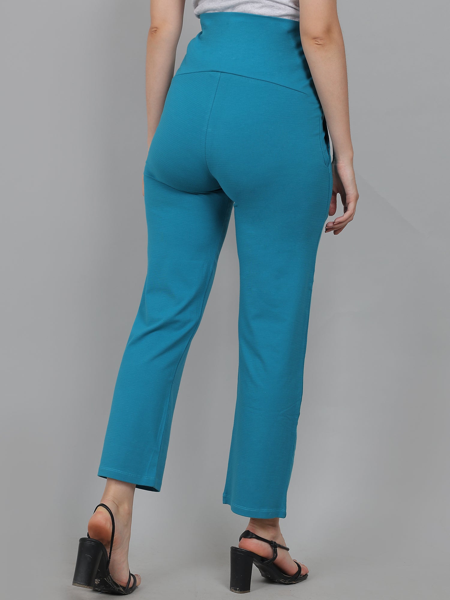Blue-Supima-Cotton-Maternity-Pants-Trousers