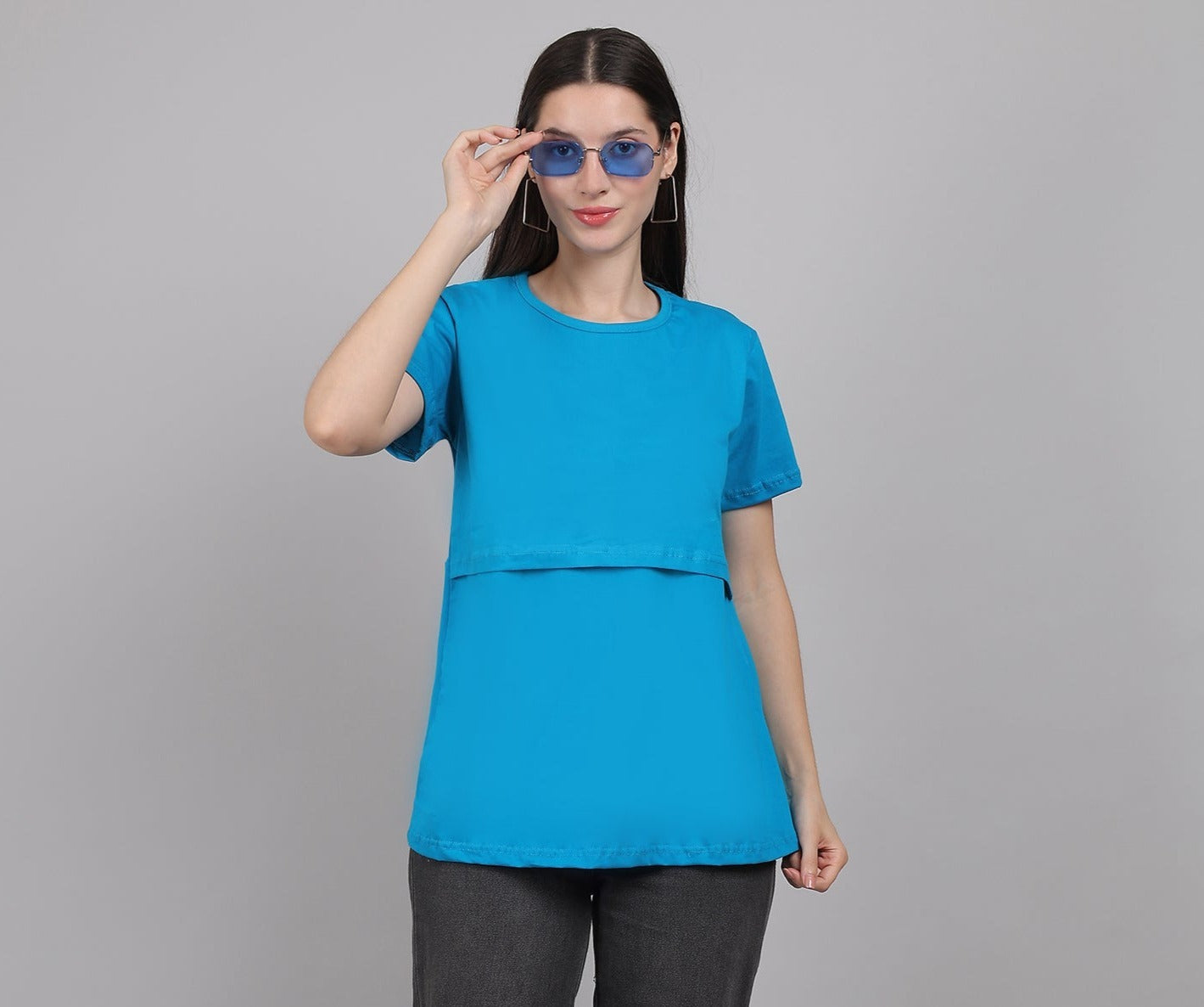 Blue-Zipless-Feeding-T-Shirt-Top