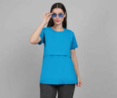 Blue Zipless Feeding T-Shirt