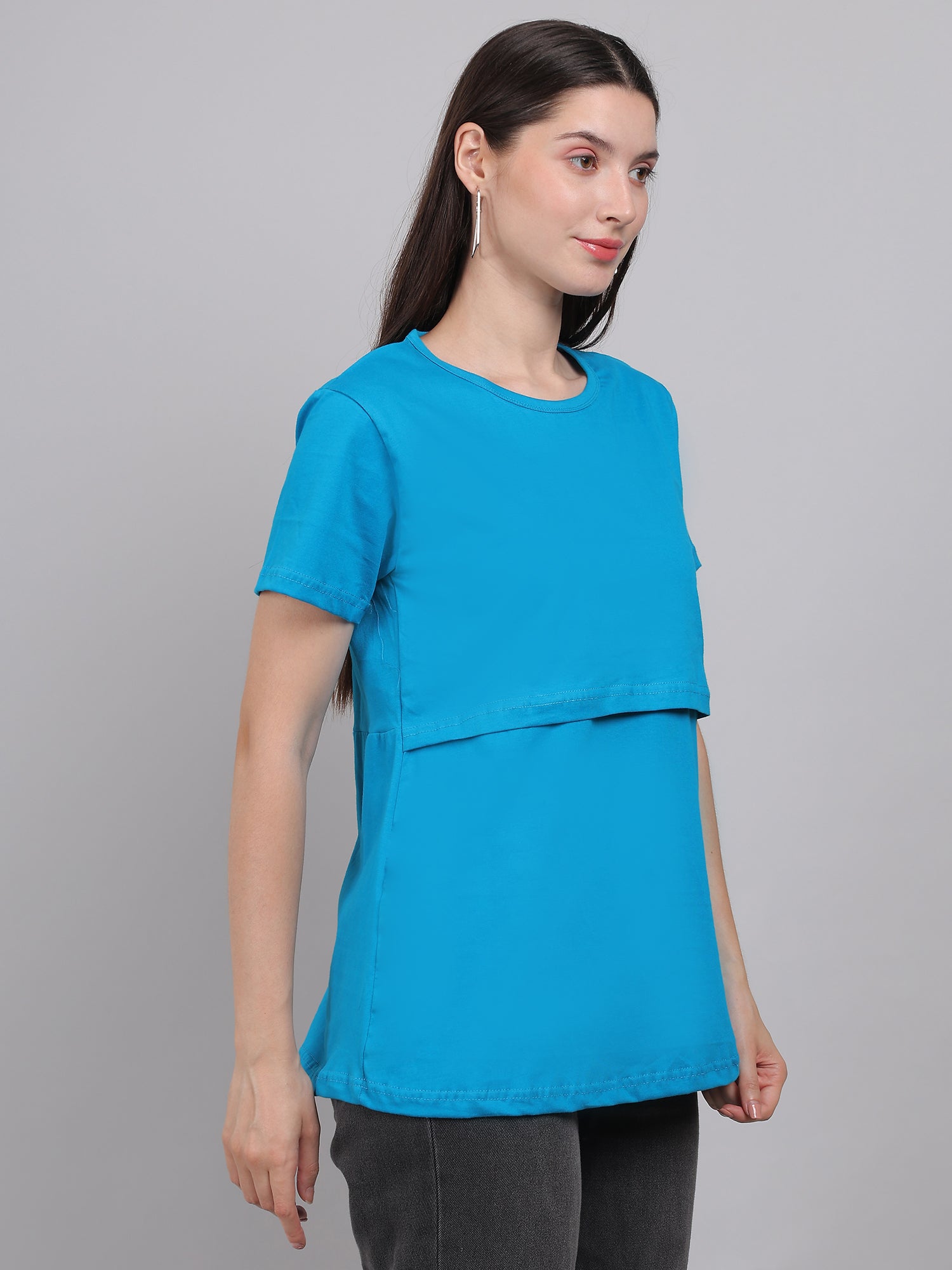 Blue-Zipless-Feeding-T-Shirt-Top