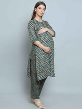 Bottle Green Pure Cotton Straight Feeding Kurta Set