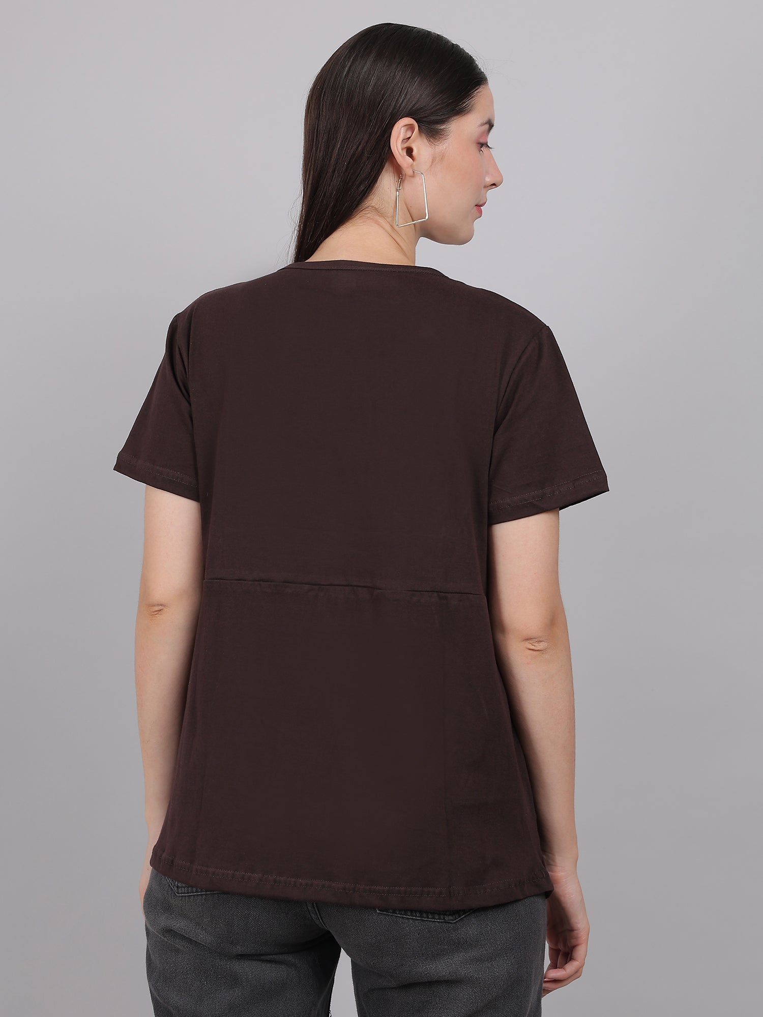 Brown-Zipless-Feeding-T-Shirt-Top