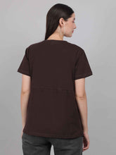 Brown Zipless Feeding T-Shirt