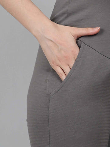 Grey Supima Cotton Maternity Pants