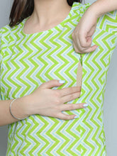 Green Pure Cotton Straight Feeding Kurta Set