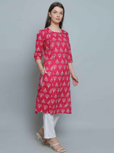Pink Pure Cotton Straight Feeding Kurta Set
