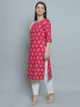 Pink Pure Cotton Straight Feeding Kurta Set