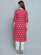Pink Pure Cotton Straight Feeding Kurta Set