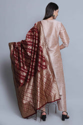Beige Festive Straight Feeding Kurta Set with Dupatta