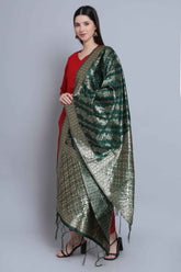 Red Festive Straight Feeding Kurta Set with Dupatta
