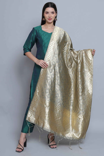 Green Festive Straight Feeding Kurta Set with Dupatta