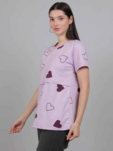 Lilac Zipless Feeding T-Shirt