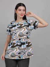 Marble Print Zipless Feeding T-Shirt