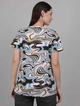 Marble Print Zipless Feeding T-Shirt