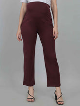 Maroon Supima Cotton Maternity Pants