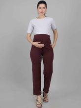 Maroon Supima Cotton Maternity Pants