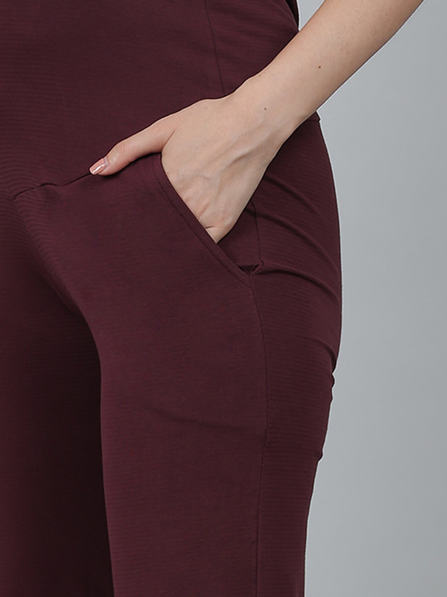 Maroon-Supima-Cotton-Maternity-Pants-Trousers