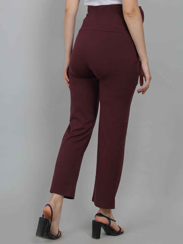 Maroon Supima Cotton Maternity Pants