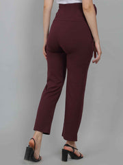 Maroon Supima Cotton Maternity Pants