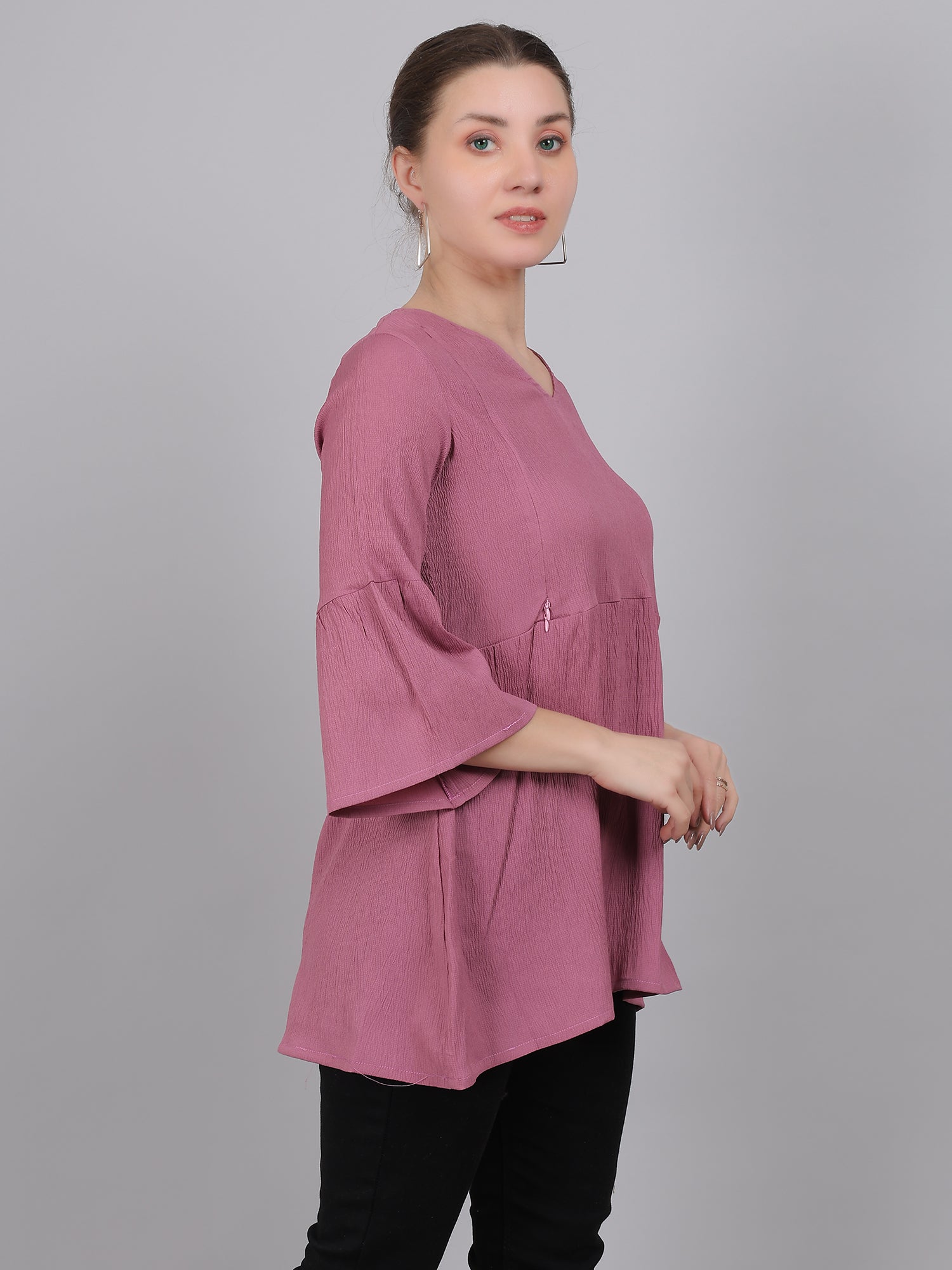 Mauve-Feeding-Top-2-way-Zipper