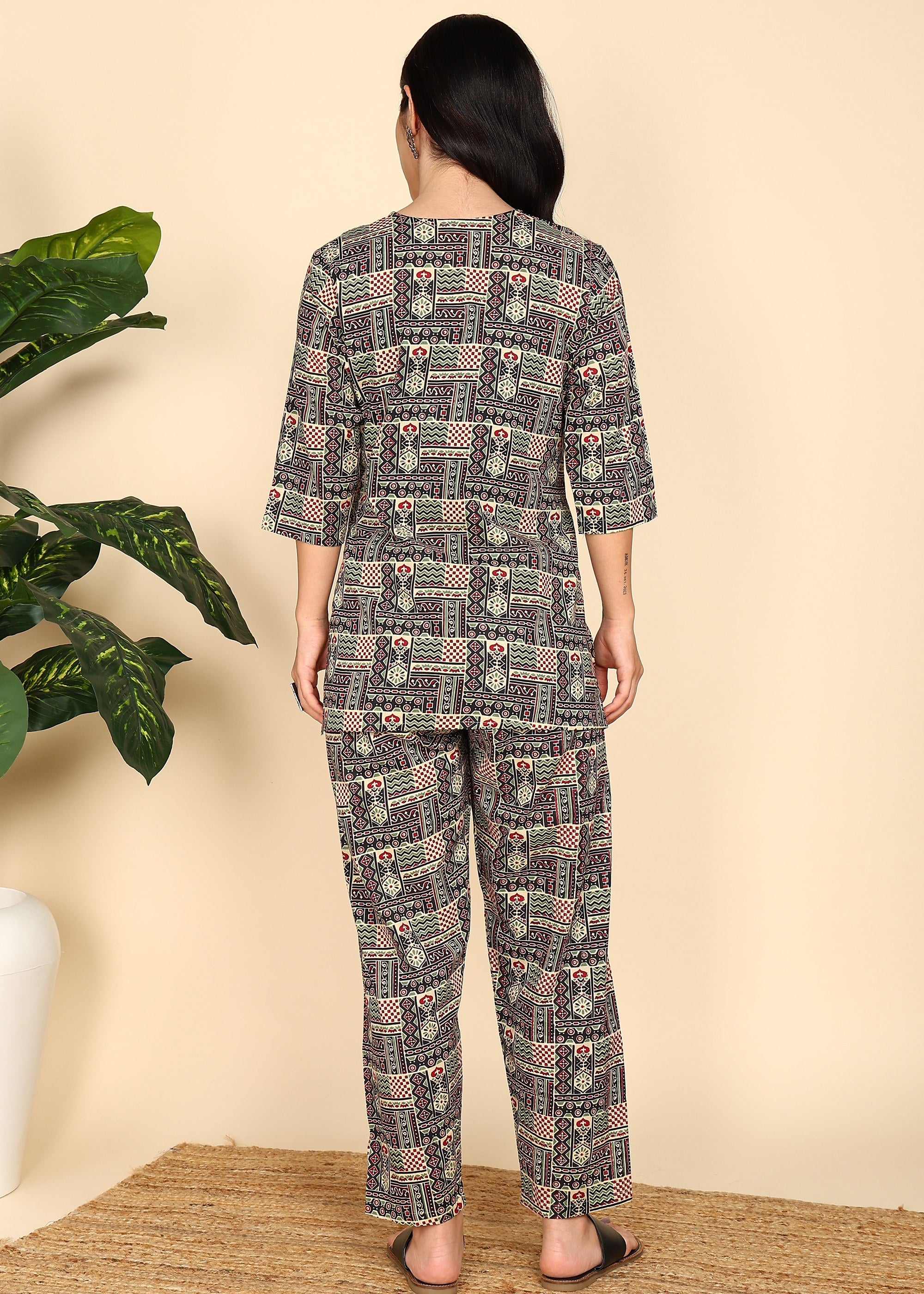 Multicolor-Pure-Cotton-Maternity-Feeding-Co-ord Set